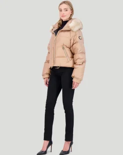 APRES-SKI JACKET WITH DETACHABLE TOSCANA LAMB HOOD TRIM