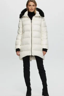 APRES-SKI JACKET WITH DETACHABLE TOSCANA SHEARLING LAMB HOOD TRIM