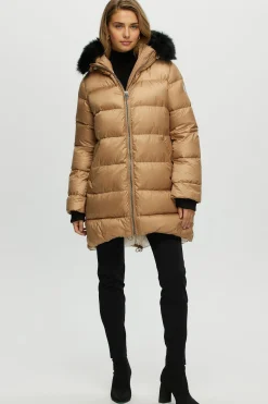 APRES-SKI JACKET WITH DETACHABLE TOSCANA SHEARLING LAMB HOOD TRIM