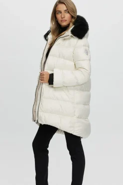 APRES-SKI JACKET WITH DETACHABLE TOSCANA SHEARLING LAMB HOOD TRIM