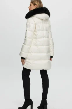 APRES-SKI JACKET WITH DETACHABLE TOSCANA SHEARLING LAMB HOOD TRIM