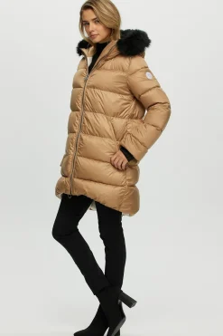APRES-SKI JACKET WITH DETACHABLE TOSCANA SHEARLING LAMB HOOD TRIM
