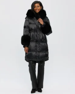 Après-Ski Jacket With Detachable Toscana Shearling Lamb Hood Trim & Toscana Shearling Lamb Cuffs