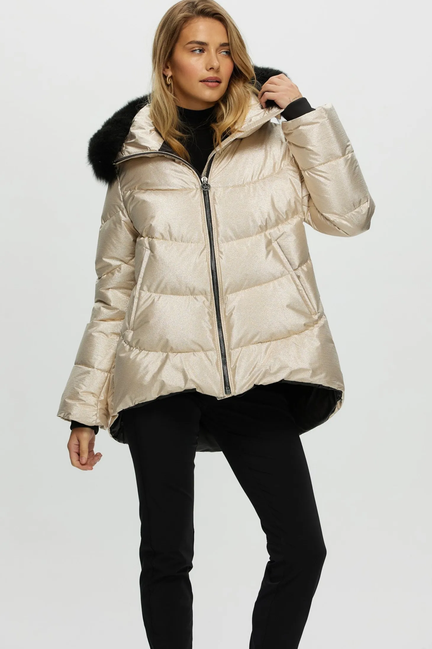 Après-Ski Jacket With Detachable Toscana Shearling Lamb Hood Trim