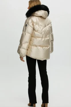 Après-Ski Jacket With Detachable Toscana Shearling Lamb Hood Trim