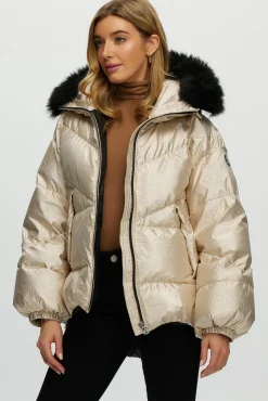 Après-Ski Jacket With Detachable Toscana Shearling Lamb Hood Trim