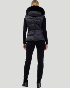 Après-Ski Vest With Detachable Toscana Shearling Lamb Hood Trim