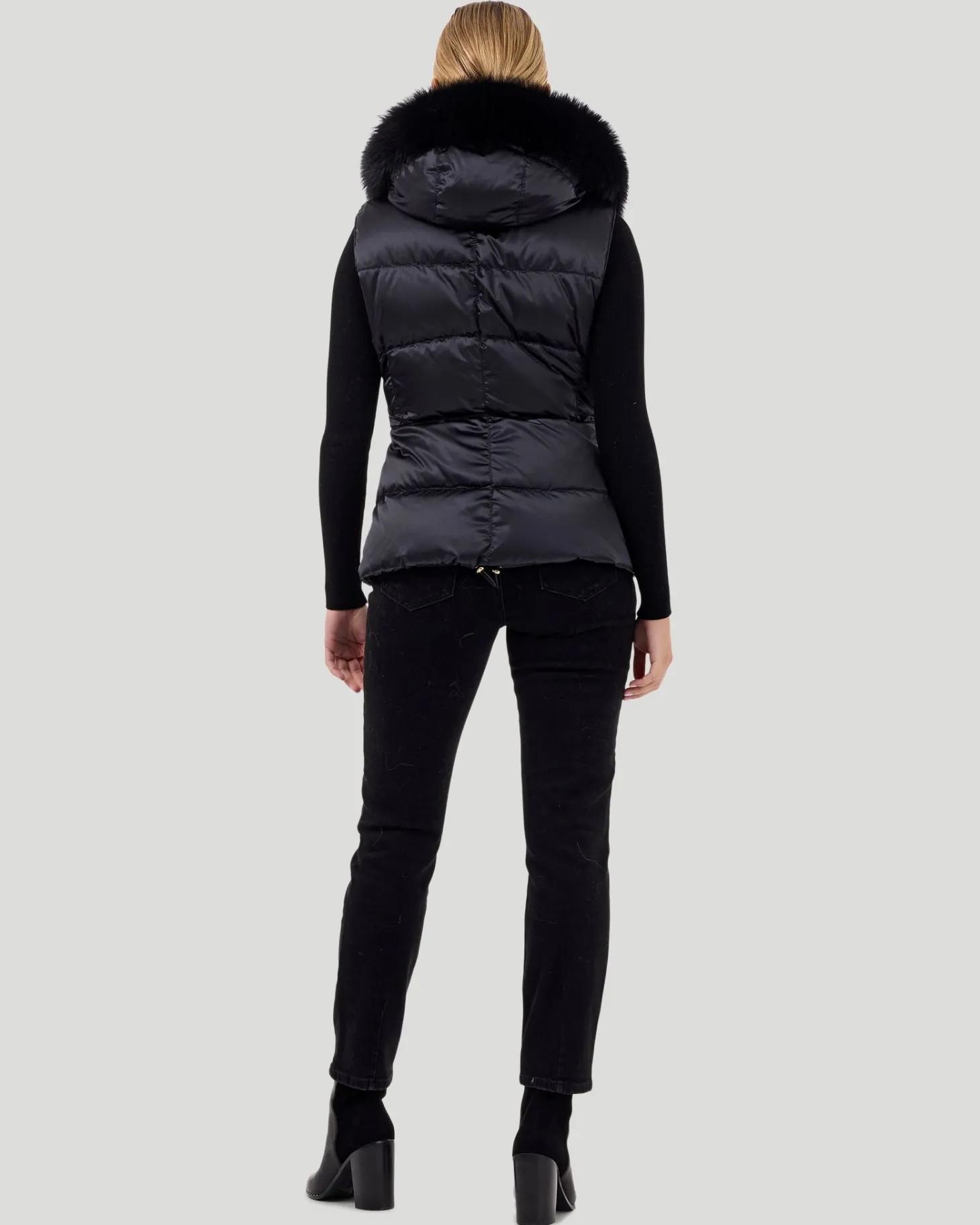 Après-Ski Vest With Detachable Toscana Shearling Lamb Hood Trim