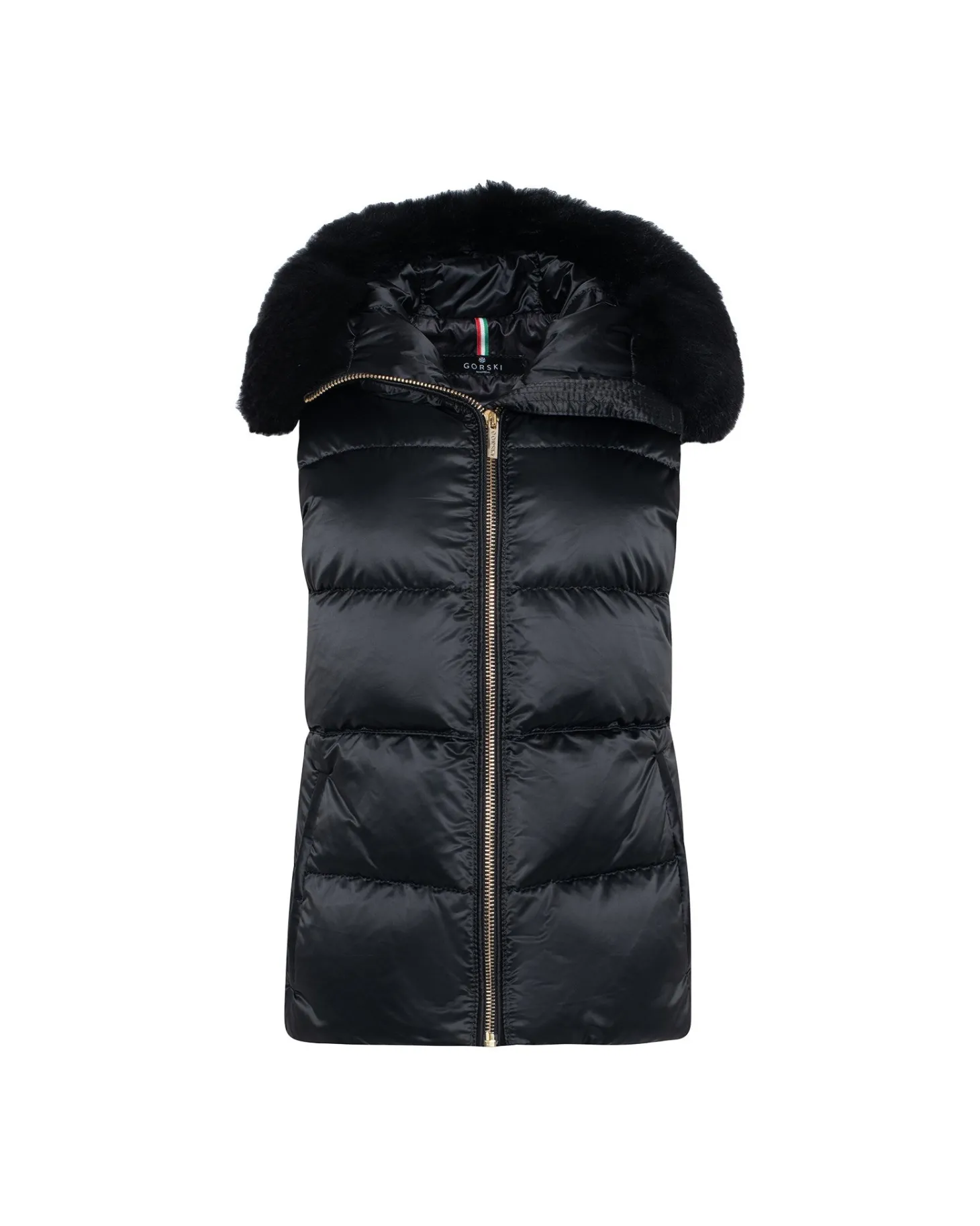 Après-Ski Vest With Detachable Toscana Shearling Lamb Hood Trim