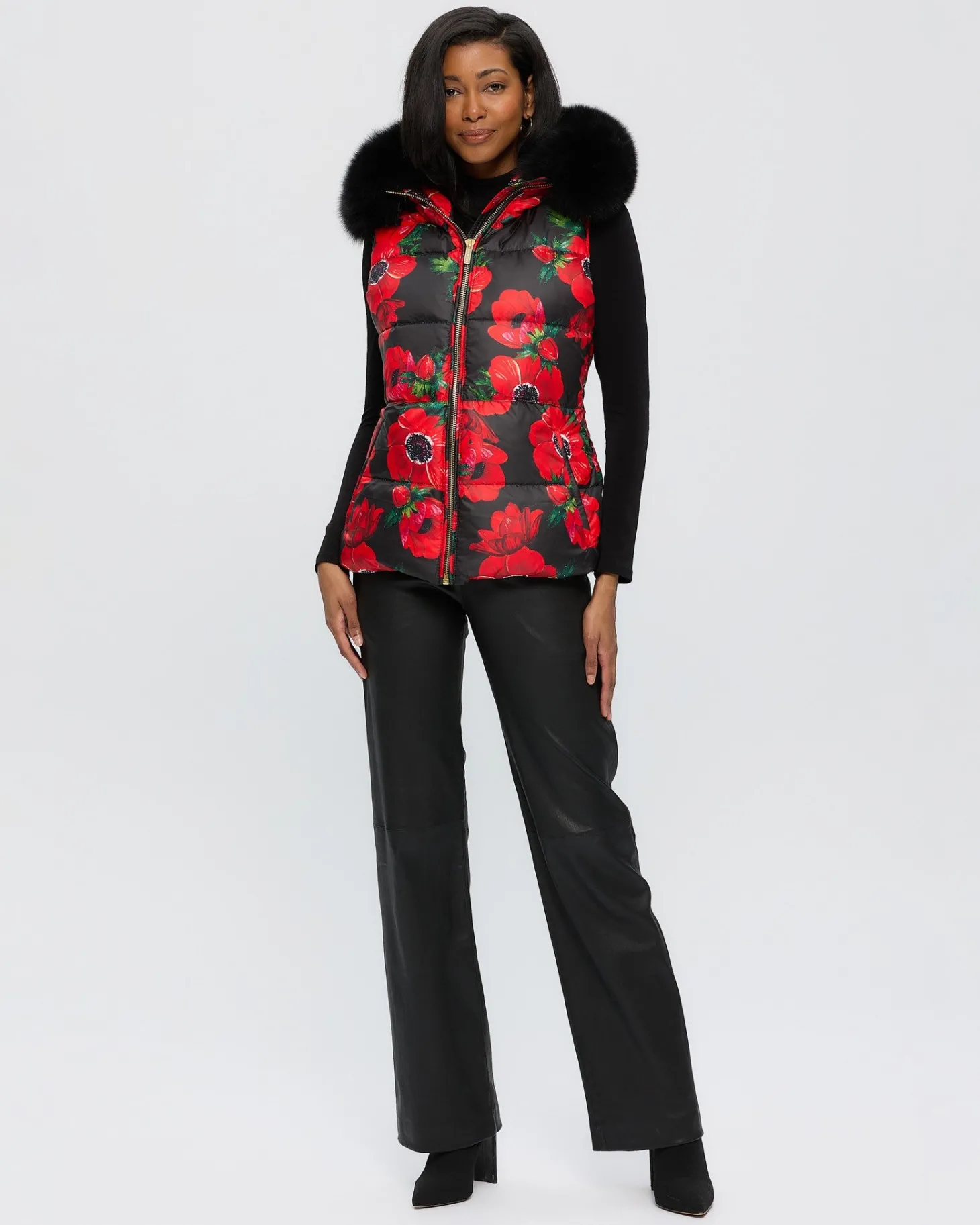 Après-Ski Vest With Detachable Toscana Shearling Lamb Hood Trim