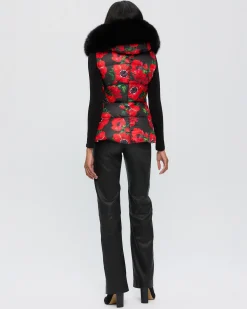 Après-Ski Vest With Detachable Toscana Shearling Lamb Hood Trim