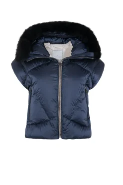 Après-Ski Vest With Detachable Toscana Shearling Lamb Hood Trim