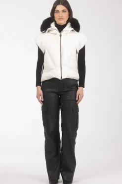 Après-Ski Vest With Detachable Toscana Shearling Lamb Hood Trim