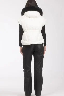 Après-Ski Vest With Detachable Toscana Shearling Lamb Hood Trim
