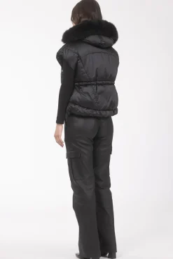 Après-Ski Vest With Detachable Toscana Shearling Lamb Hood Trim