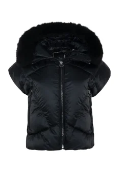 Après-Ski Vest With Detachable Toscana Shearling Lamb Hood Trim