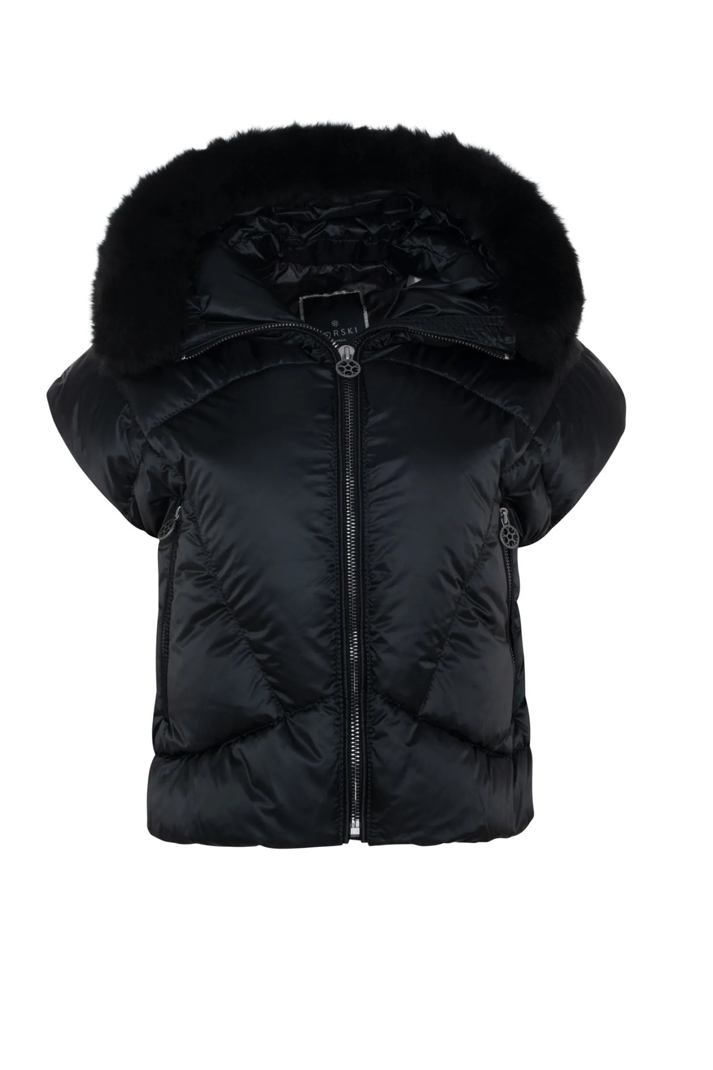Après-Ski Vest With Detachable Toscana Shearling Lamb Hood Trim