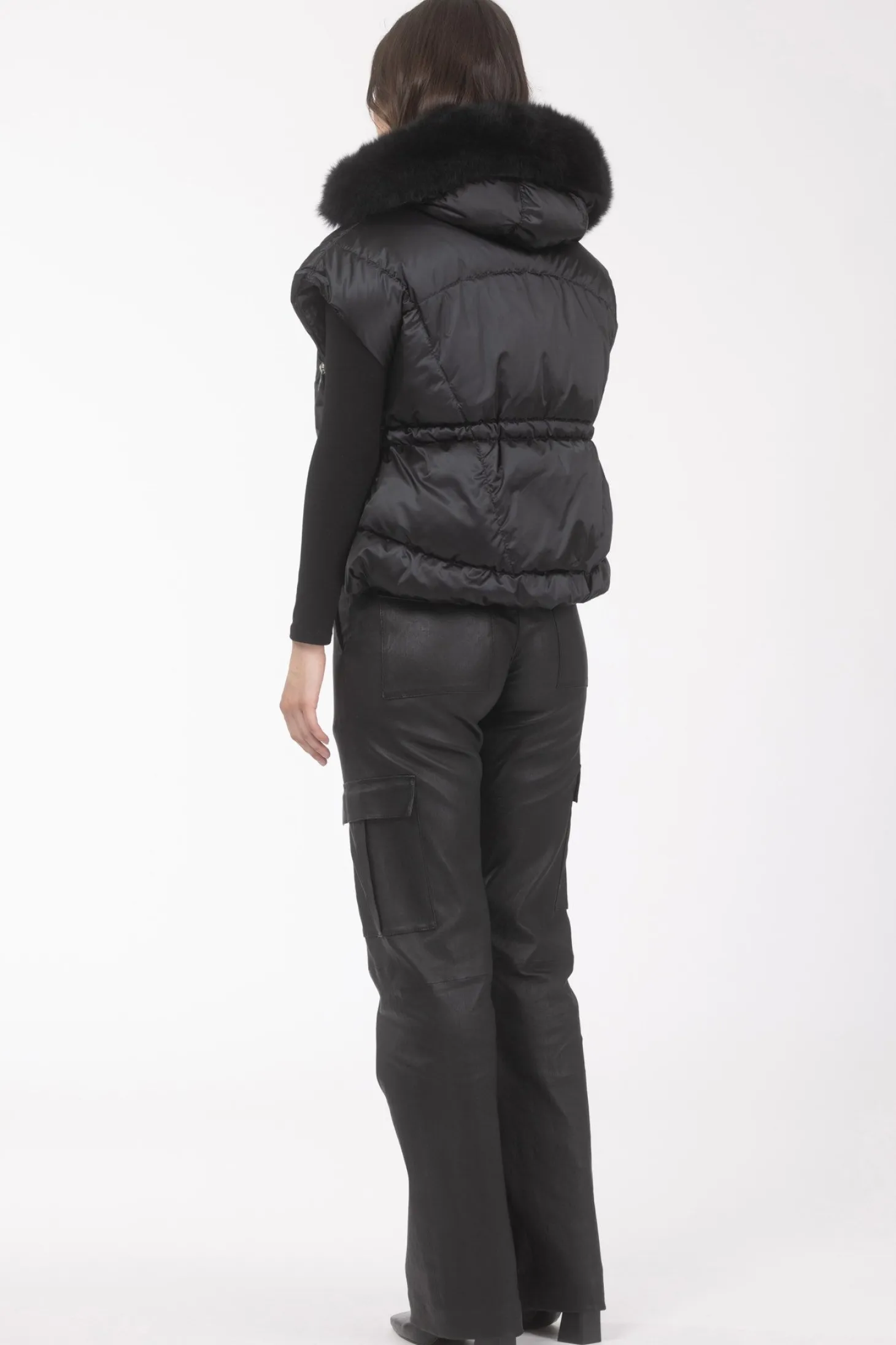 Après-Ski Vest With Detachable Toscana Shearling Lamb Hood Trim