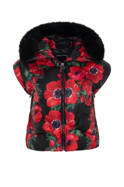 Après-Ski Vest With Detachable Toscana Shearling Lamb Hood Trim