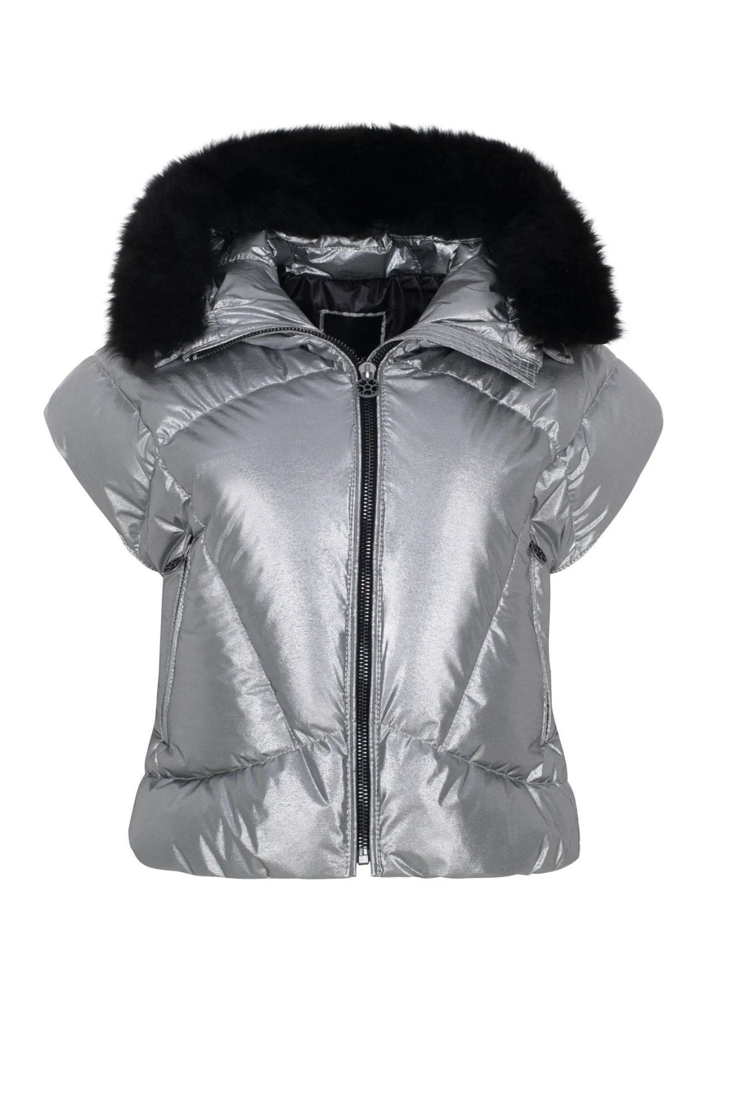 Après-Ski Vest With Detachable Toscana Shearling Lamb Hood Trim