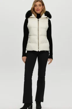 Après-Ski Vest With Detachable Toscana Shearling Lamb Hood Trim