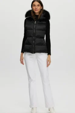 Après-Ski Vest With Detachable Toscana Shearling Lamb Hood Trim
