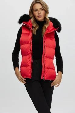 Après-Ski Vest With Detachable Toscana Shearling Lamb Hood Trim