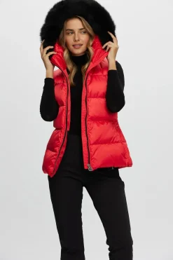 Après-Ski Vest With Detachable Toscana Shearling Lamb Hood Trim