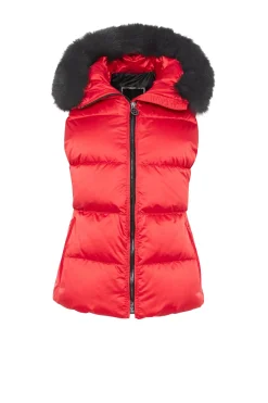 Après-Ski Vest With Detachable Toscana Shearling Lamb Hood Trim