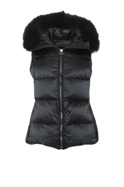 Après-Ski Vest With Detachable Toscana Shearling Lamb Hood Trim
