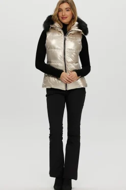 Après-Ski Vest With Detachable Toscana Shearling Lamb Hood Trim
