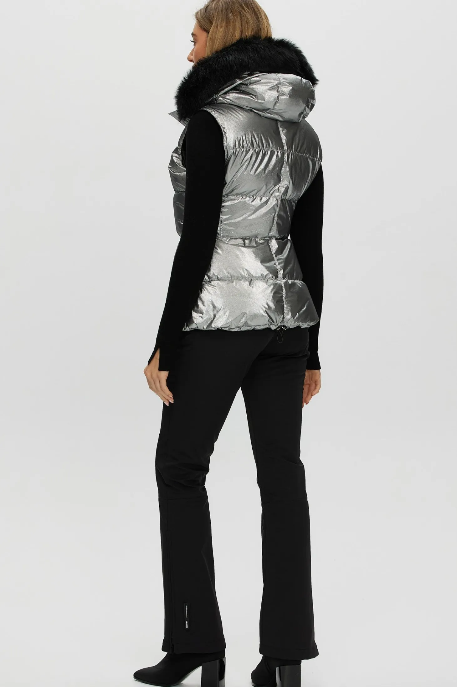 Après-Ski Vest With Detachable Toscana Shearling Lamb Hood Trim