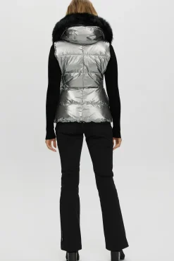 Après-Ski Vest With Detachable Toscana Shearling Lamb Hood Trim