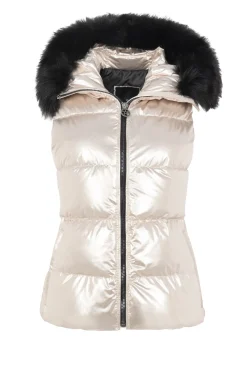 Après-Ski Vest With Detachable Toscana Shearling Lamb Hood Trim
