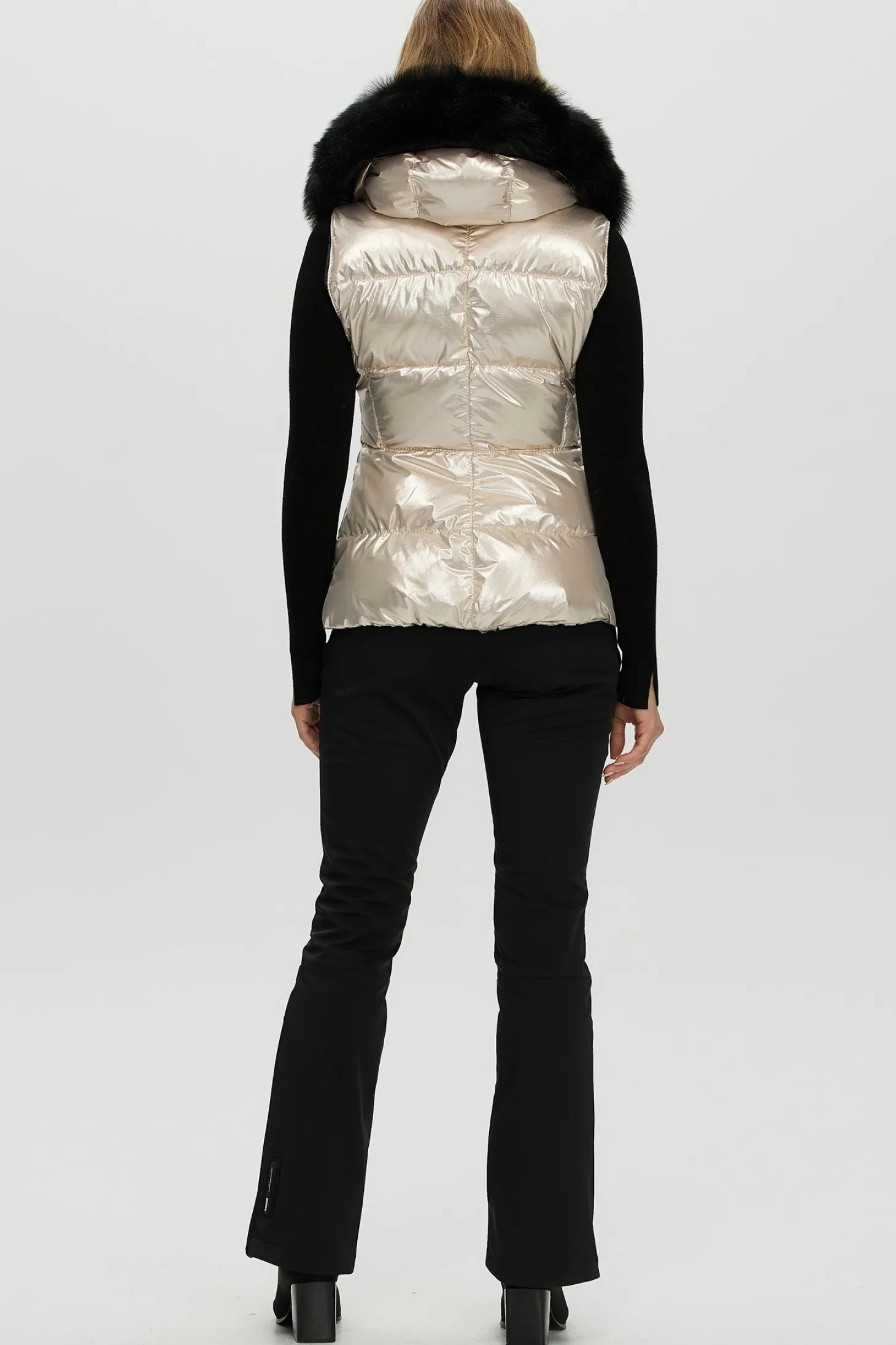 Après-Ski Vest With Detachable Toscana Shearling Lamb Hood Trim