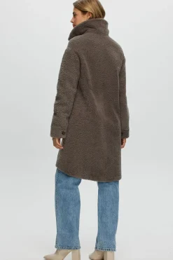 CURLY SHEARLING LAMB SHORT COAT, BELT