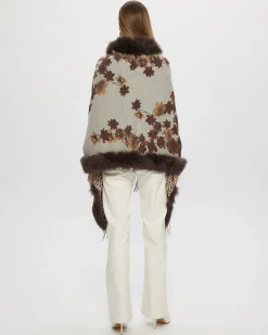 Double Face Select Cashmere Stole With Toscana Shearling Lamb Trim