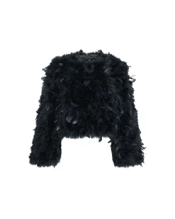 Feather Cropped Jacket