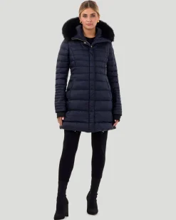 Horizontal Après-Ski Jacket With Detachable Toscana Shearling Lamb Hood Trim