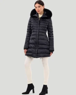 Horizontal Après-Ski Jacket With Detachable Toscana Shearling Lamb Hood Trim