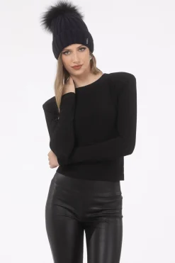 Knit Hat With Select Lamb Pom