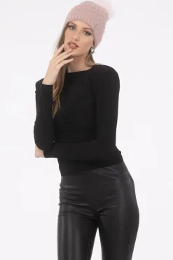 Knit Hat With Select Lamb Pom