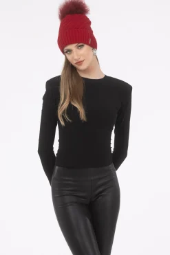 Knit Hat With Select Lamb Pom