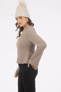 Knit Hat With Select Lamb Pom