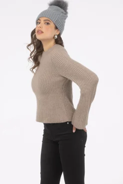 Knit Hat With Select Lamb Pom