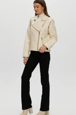 Leather Jacket With Detachable Sleeves