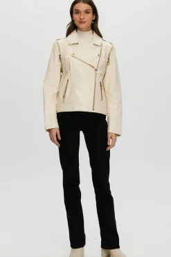 Leather Jacket With Detachable Sleeves