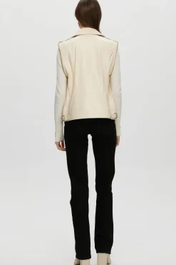 Leather Jacket With Detachable Sleeves