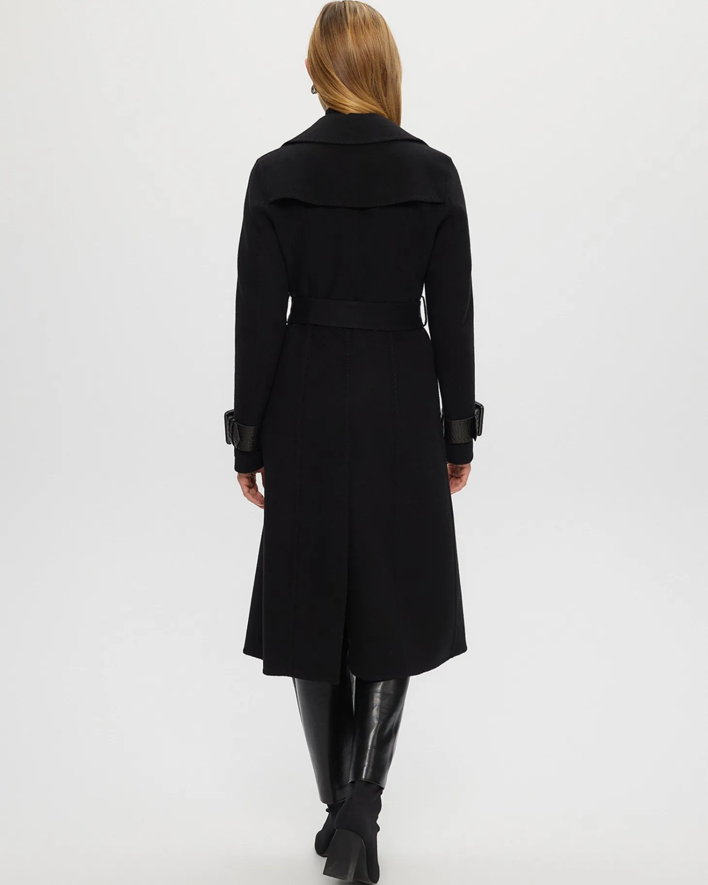 Loro Piana Cashmere & Wool Trench Coat With Leather Trim