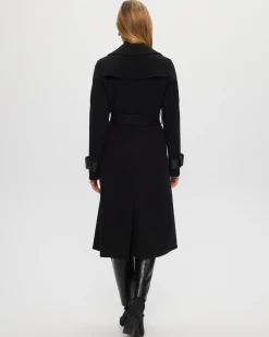 Loro Piana Cashmere & Wool Trench Coat With Leather Trim